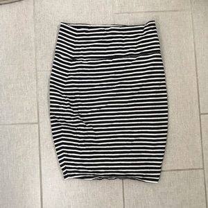 Striped Midi Skirt